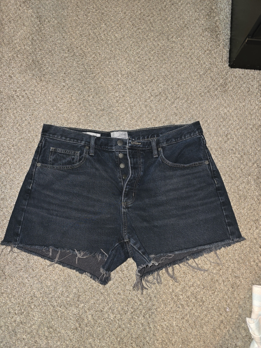 Women's Universal Threads Blue Black Denim Cutoff Shorts Size 12